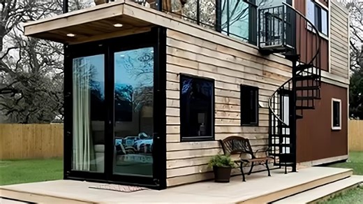 Amazon is selling a 'cabin' tiny home for $29,999 - and it's a two-story