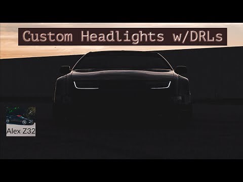 Custom 300zx Headlights DRL LED strips! [DIY]
