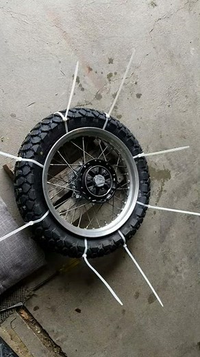 KLR 650 rear tire hack