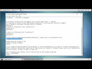 SELinux basic operations and configurations