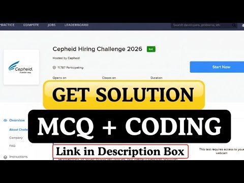 Cepheid Hiring Challenge 2026 | Questions & Answers Solution 100% Correct 🤩