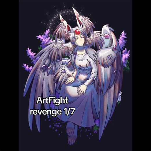 AF: SophiaInk owner's OC AF: rinkeli 🪻Angel in flowers🪻 #artfight2025 #fyp #digitalart #art #speedpaint