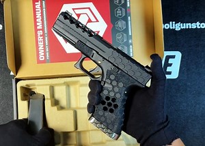AW Custom Hex-Cut AW-VX0101 Black GBB Pistol