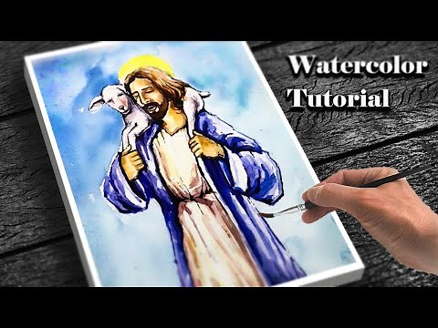 Jesus Christ Watercolor Painting For Beginners Step By Step Tutorial