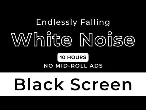 Endlessly Falling White Noise & Shepard Tone for Deep Relaxation | Black Screen | No Mid-Roll Ads