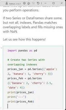 02 Series Alignment Example Lesson: Aligning Data with Different Indexes in Pandas