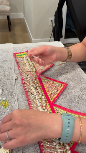 16K views · 233 reactions | Beading a Hlab. I’m slow but it’s looking so good! 殺 #hmong #beading #hlabhmoob #beadingpajntaub #HmongClothes | Bonnie Thao | Facebook