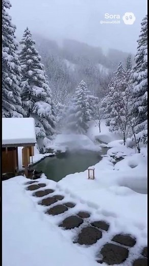 雪に包まれる秘湯、乳頭温泉郷の絶景露天風呂