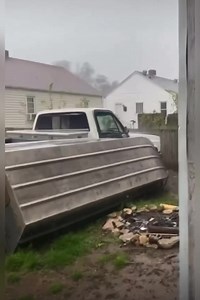 My mom Phyllis ￼sent me this. She almost got struck by lightning today. I told her to bring my damn boat inside. #statelaw | Donnie Baker