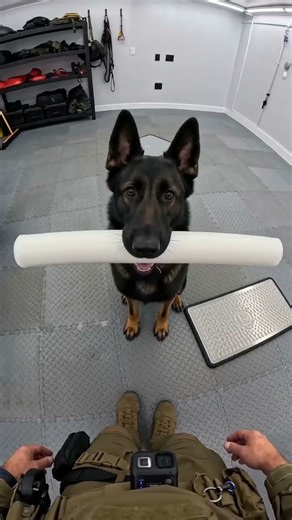 Stair-step K9 focus 🐾🟧⚡📜 #DogTraining #GermanShepherdTraining #K9Obedience #WorkingDog #SeedanceAI