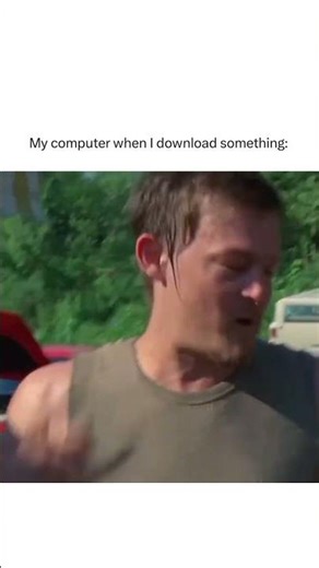 My Computer When I Download Something - Let Me Process This - Walking Dead Meme