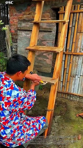 Skilled Carpenter Builds a Beautiful Wooden Staircase Step by Step 🔥