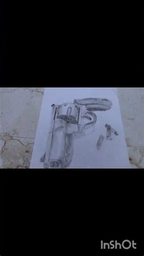 Realistic gun drawing