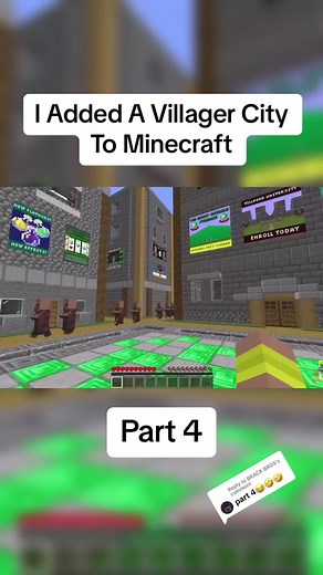 Exploring a Villager City in Minecraft