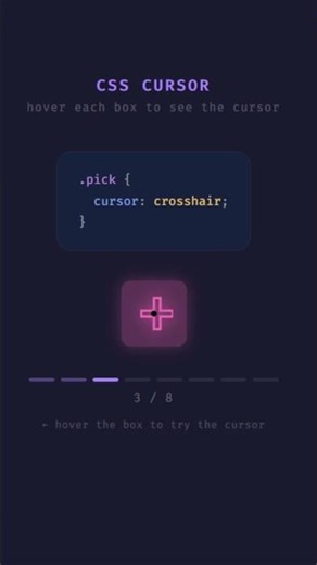 CSS Cursor Cheatsheet