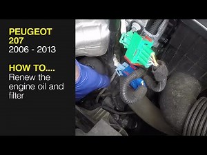 How to replace the engine oil in the Peugeot 207?