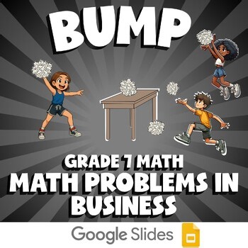 Math Problems in Business BUMP Math Game | No Prep Grade 7 Review