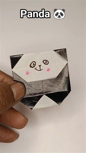 easy origami panda🐼 #trending #viral #shortvideo #forkids #ytshorts #funny #cute #art #origami #love