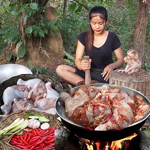 365K views · 7K reactions | Hello and Welcome to Cooking With Pich. Today we have new video "Yummy! Chicken salad spicy cooking with egg for dinner - Survival cooking in forest " We mostly sharing about Adventure, Camping, Cooking vidoes and others unique cooking skills in the forest. We hopefully you enjoy and support us. Thank you SO MUCH #yummyfood #cooking #eat #recipes #foodie #deliciousfood #chicken | Natural Food in Jungle | Facebook