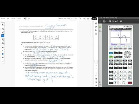 AP Precalc 2025 FRQ 1 Practice & Scoring