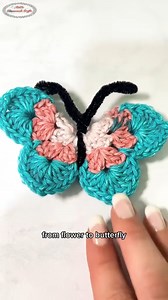 2K views · 36 reactions | This little butterfly is quick and beautiful! Find the full tutorial here: https://www.nickishomemadecrafts.com/crochet-butterfly.../ #crochet #yarn #diycrafts #learntocrochet | Crochet Patterns & Tutorials by Nicki's Homemade Crafts | Facebook