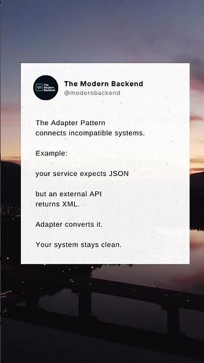 The Adapter Pattern #systemdesign #programming #scalability #architecture #backend