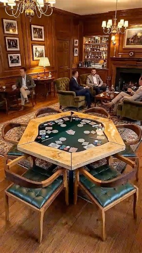 I built a high-stakes poker table with real cards embedded in the resin.