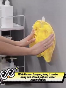 Shower Foot Scrubber, Wall Mounted Bath Massage Pad, Back Scrubber Back with Non Slip Suction Cups to Improve Circulation, Soothe Achy Feet (Grey+Pink)