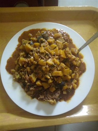 Recipe for Nigerian Plantain Pottage With Unripe Plantain