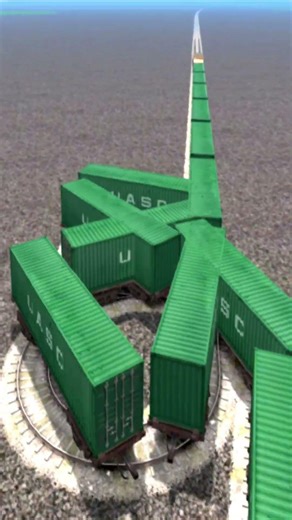 Crazy Train Drift On Extreme Dangerous Tracks 😱🔥 Funny BeamNG.Drive simulator #shorts