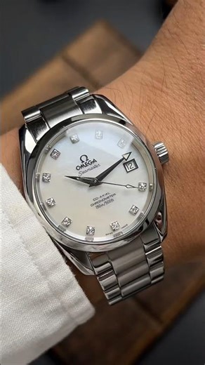 Omega Seamaster men's watch on the wrist
