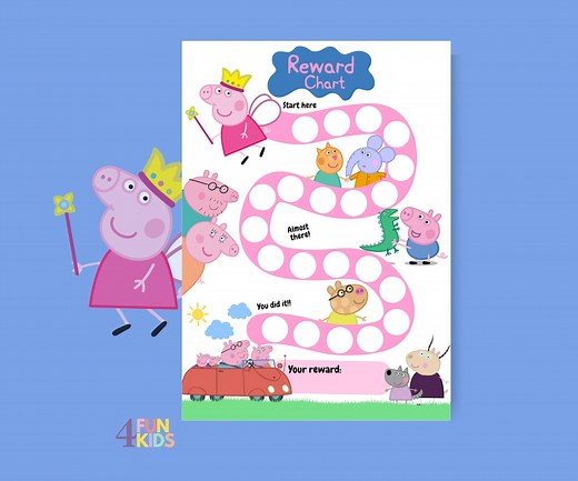 PEPPA PIG Reward Chart | Printable Peppa Pig Behavior Chart | Daily Chore Chart | Kids Routine Sticker Chart | Peppa Pig Reward Chart - Etsy