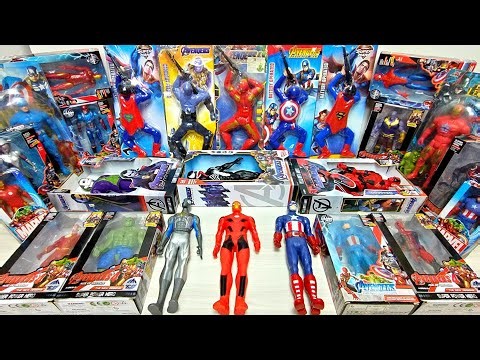 Avengers Superhero Spider-Man, Captain America, Ironman, Hulk, Deadpool, Thanos Toys Unboxing Video