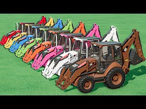 Work With Colors - BEST COOL CULTIVATING with CAT BACKHOE LOADER in Farming Simulator 22