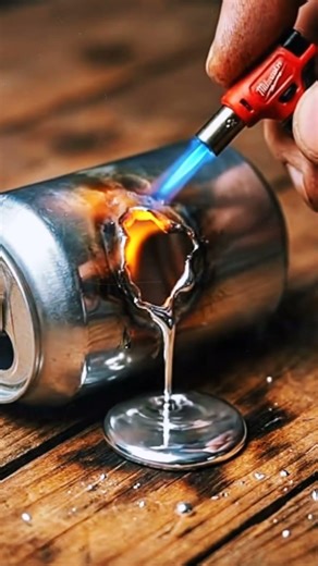 Can a Mini Gas Torch Melt an Aluminum Can? 😳🔥 #tools4life