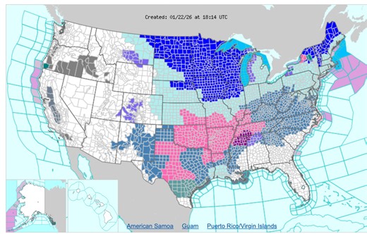 NWS issues ice storm warning for north Alabama, see counties on the map