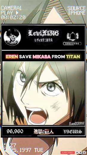 Eren save Mikasa #eren #aot #mikasa