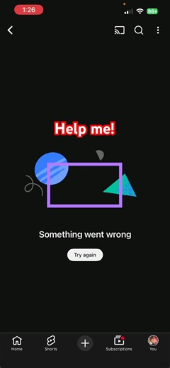 I can’t access my channel, please help! #error #youtubeerror #somethingwentwrong #helpme #frustrated