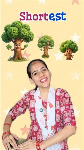 Tall, Taller, Tallest 👉 Comparative Adjectives | Kids English Word-Kidzwoop #shorts #shortsfeed #yt