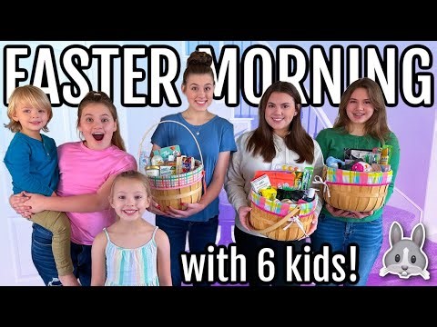 EASTER MORNiNG ROUTiNE with 6 KiDS! Easter Special 2024 + Opening our EASTER BASKETS + EGG HUNT!