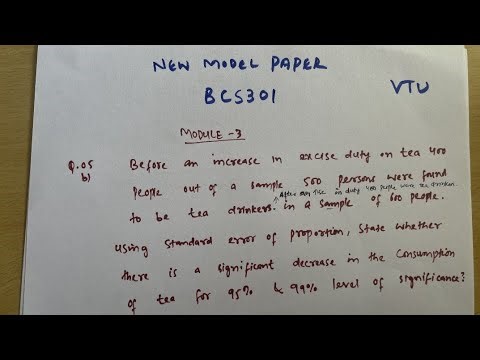 BCS301 MODULE 3 | Statistical Inference 1