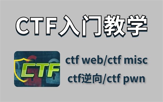 【CTF入门教学】清华大佬带你一周搞定CTF夺旗赛，大学生必看！ctf web入门/ctf misc/ctf盲注/ctf逆向/ctf pwn