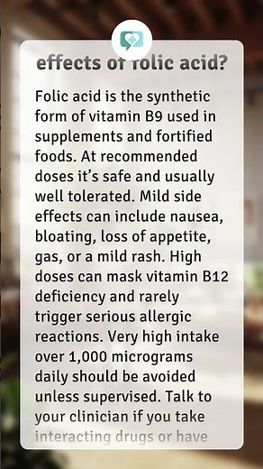 What are the side effects of folic acid?