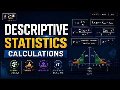 ASP 11 Domain 1 Topic 11 | | central tendency, Variance, Standard Deviation & Probability