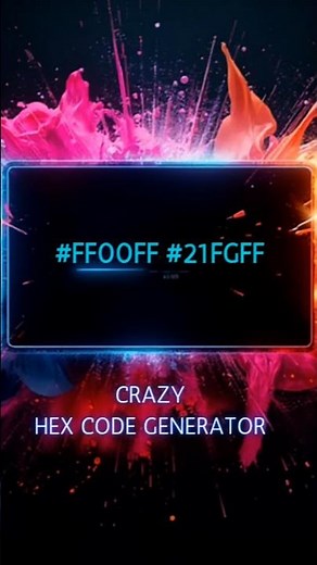 This Hex Code Generator Will Blow Your Mind! 🎨💥”#colorgenerator