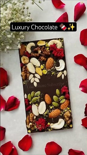 Luxury Dry Fruit Dark Chocolate Bar | Easy Homemade Chocolate Recipe 🍫✨