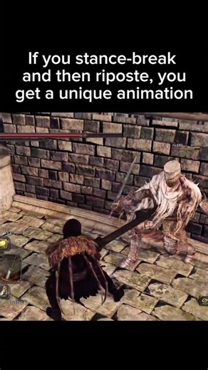 Unique riposte animation after stance break #darksouls #darksouls2 #fromsoftware #gaming #shorts