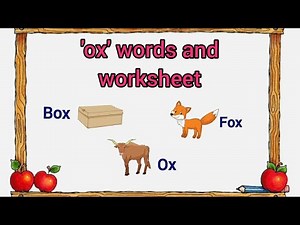 ox words/ ox family words/ox three letter words/ox words for ukg
