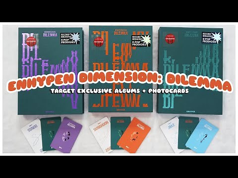 ✨ UNBOXING ENHYPEN DIMENSION : DILEMMA TARGET EXCLUSIVE ALBUMS + PHOTOCARDS | All Versions