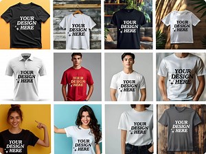 40 Customizable T-shirt Mockup for Your Design – High-quality Digital Shirt Templates, Create Unique Apparel With Your Artwork - Etsy